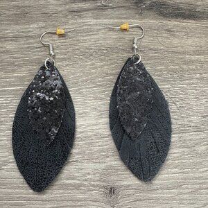 Black shimmery earrings